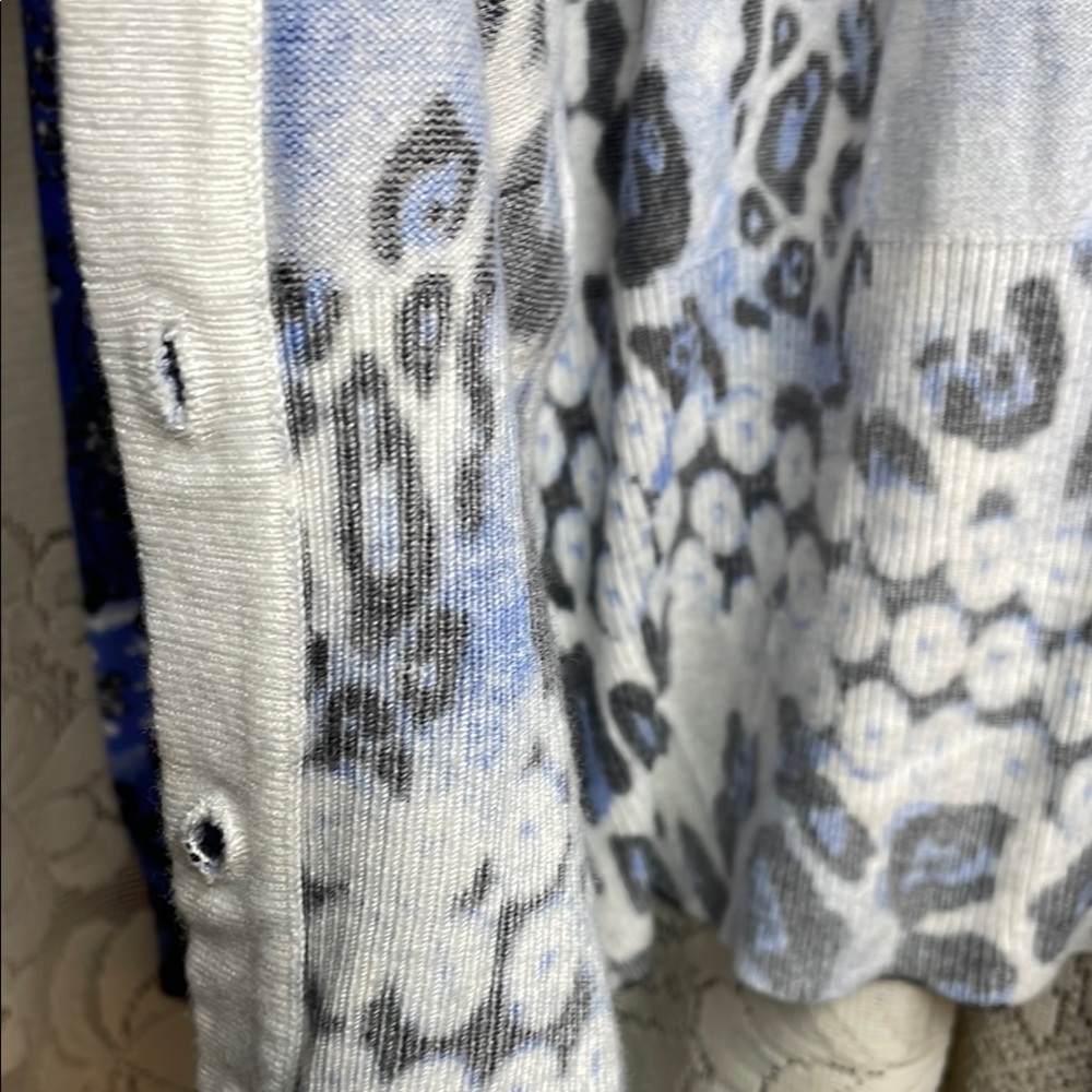 Ashley Stewart Women's animal print button down sweater - Picture 5 of 7